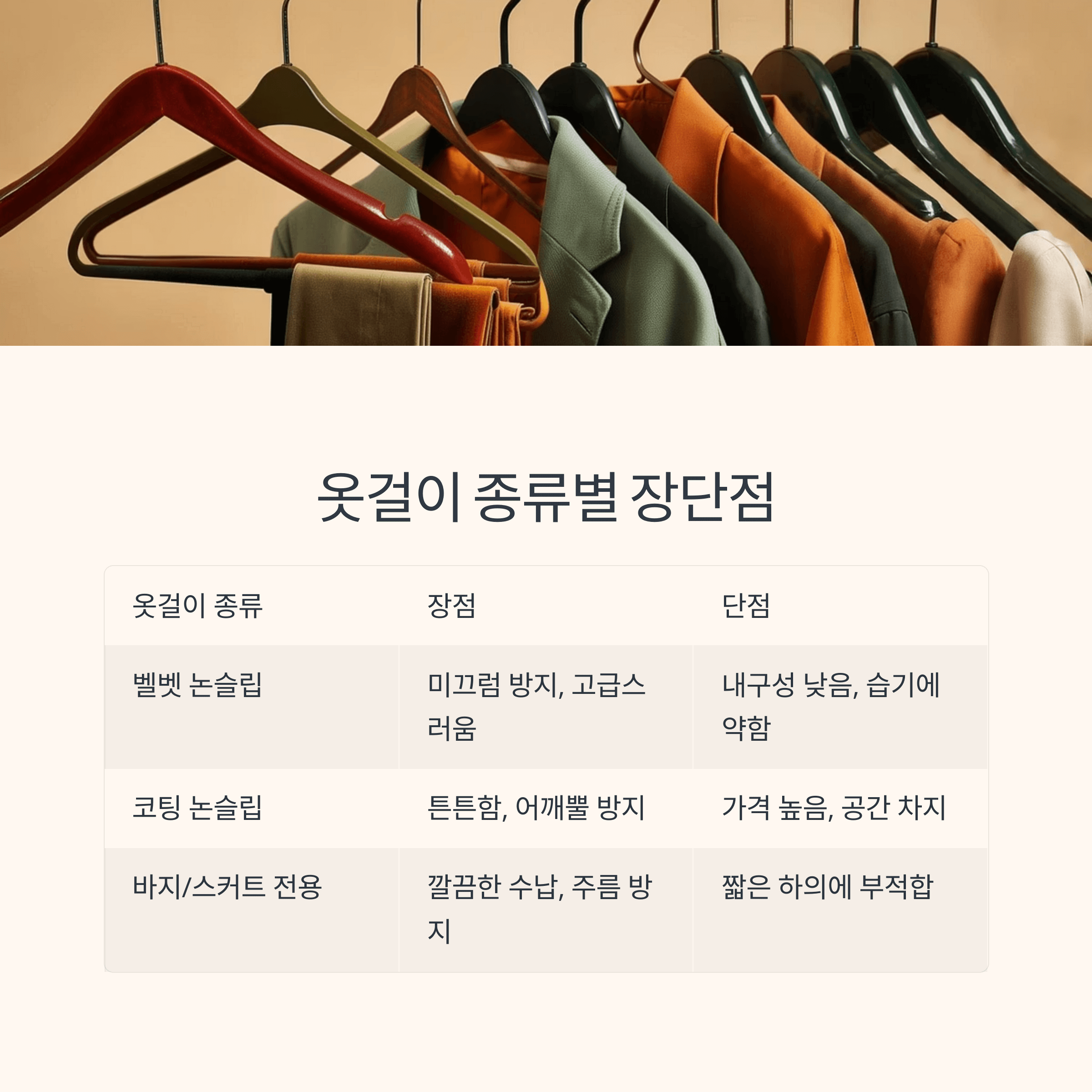 옷걸이 미끄러짐 방지 완벽 해법