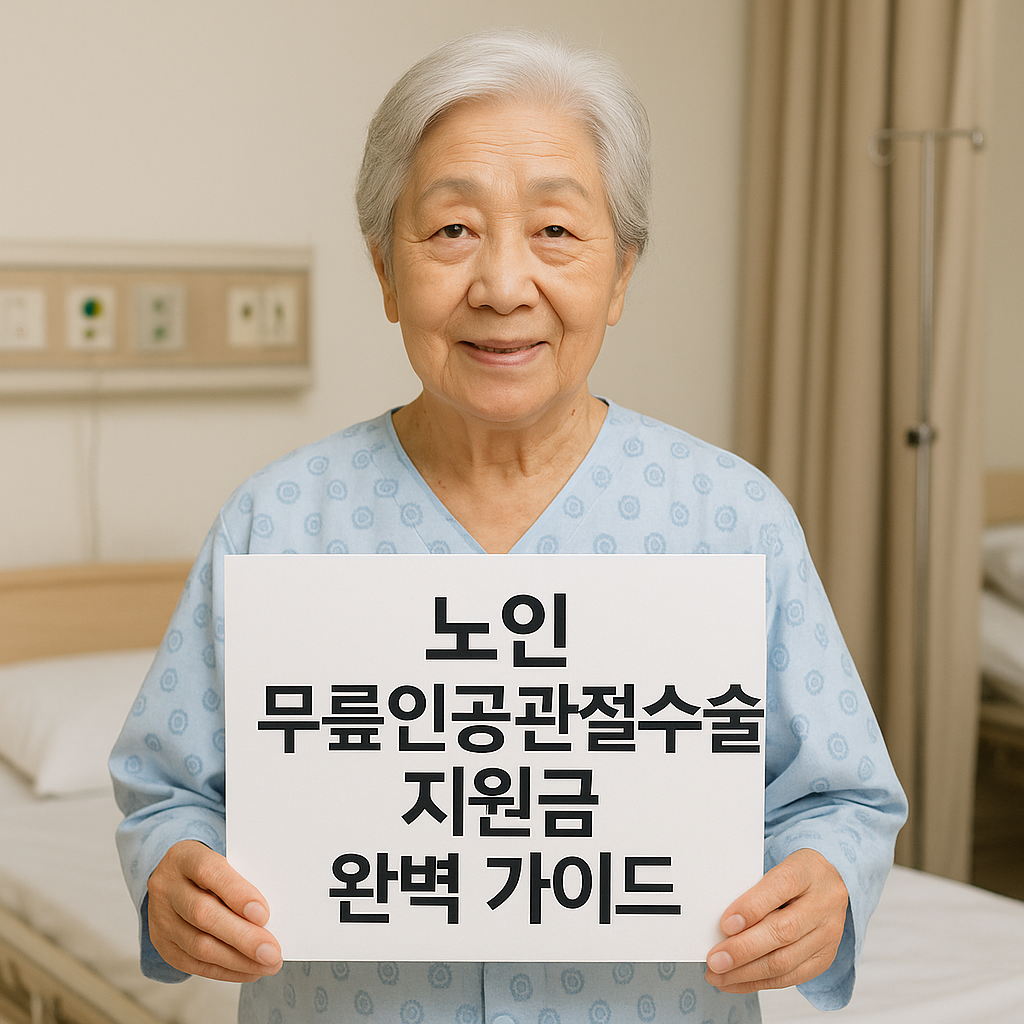 2025년 노인 무릎인공관절수술 지원금 대상자조건 신청방법 완벽 가이드