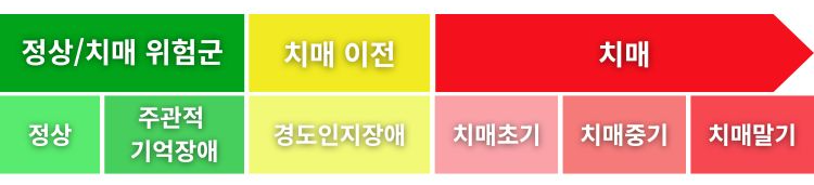 치매 단계별 인포그래픽