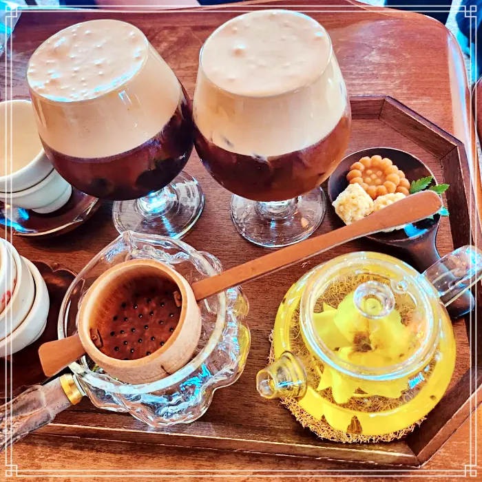 영종도 구읍뱃터 맛집 감성 디저트 카페, 양갱, 꽃차