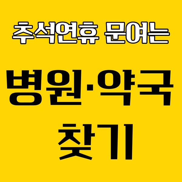 수원·용인·화성 응급실 안내｜추석 연휴 병원·당번약국 찾기