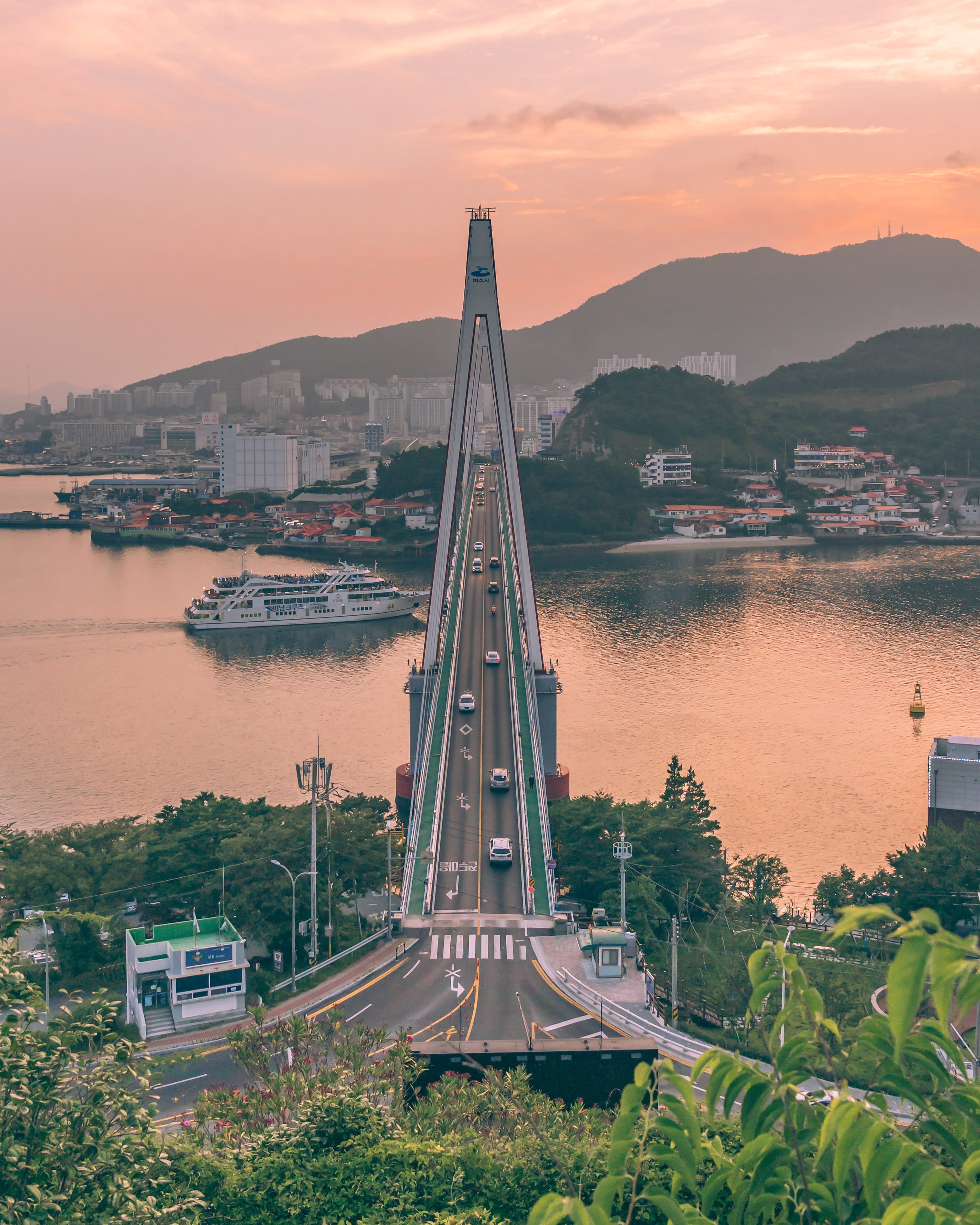 여수 돌산공원 전망대 돌산대교 야경