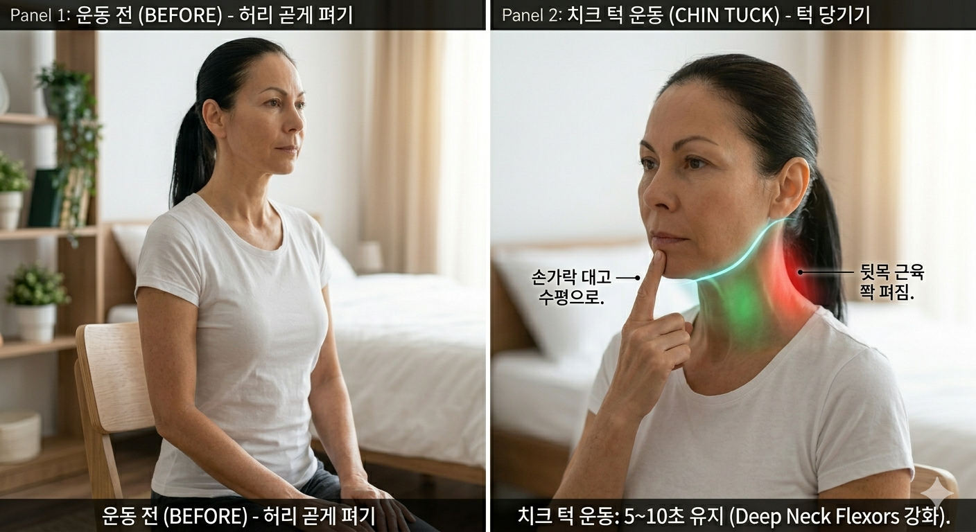 목 주변 근육을 강화하는 운동