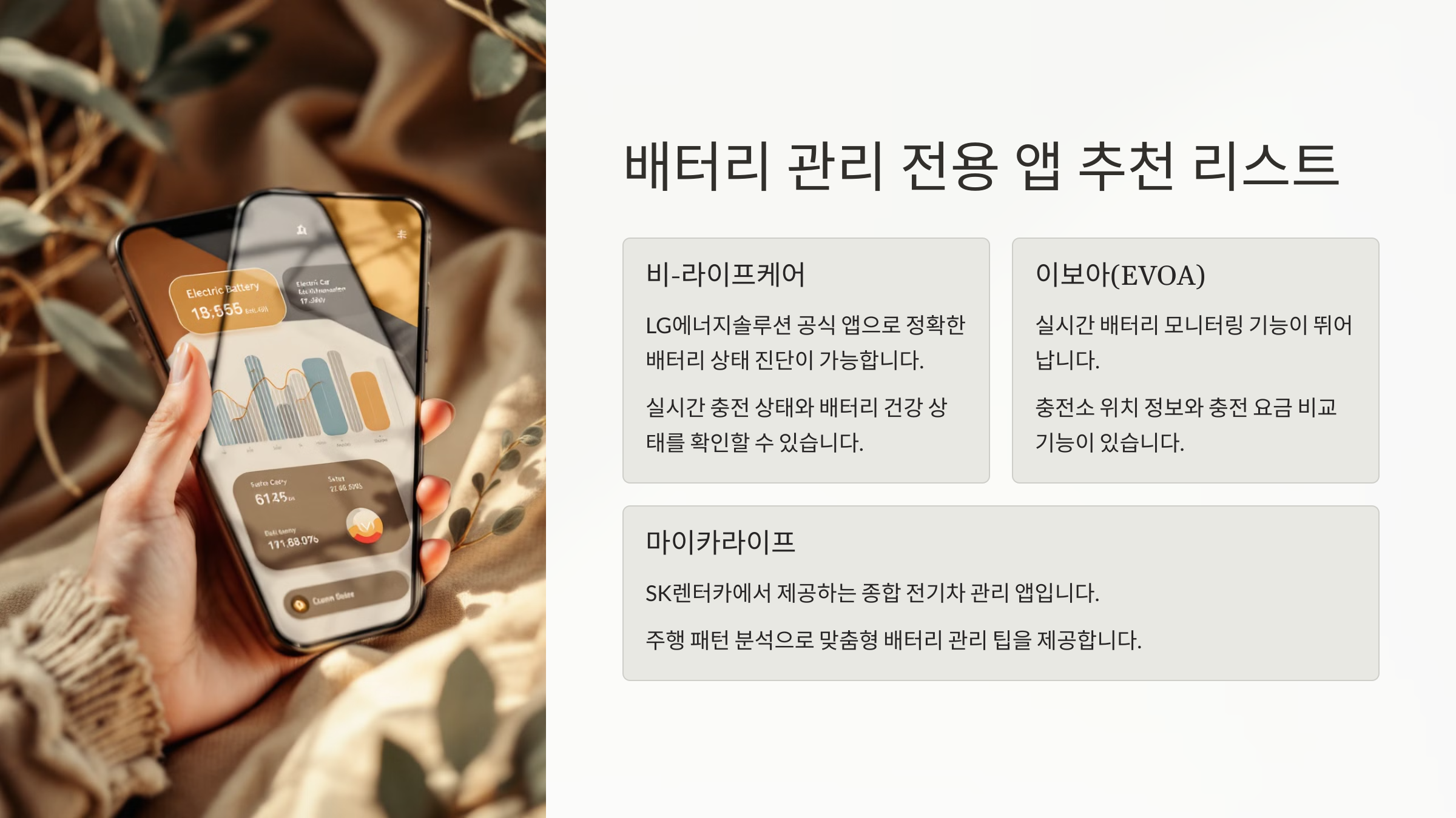 배터리 관리 전용 앱