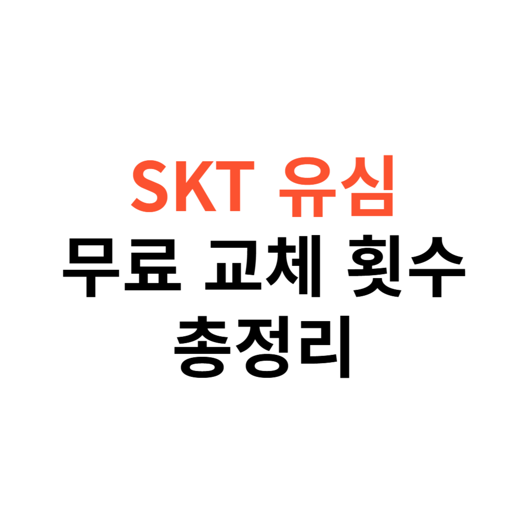 SKT 유심 무료 교체 가능 횟수