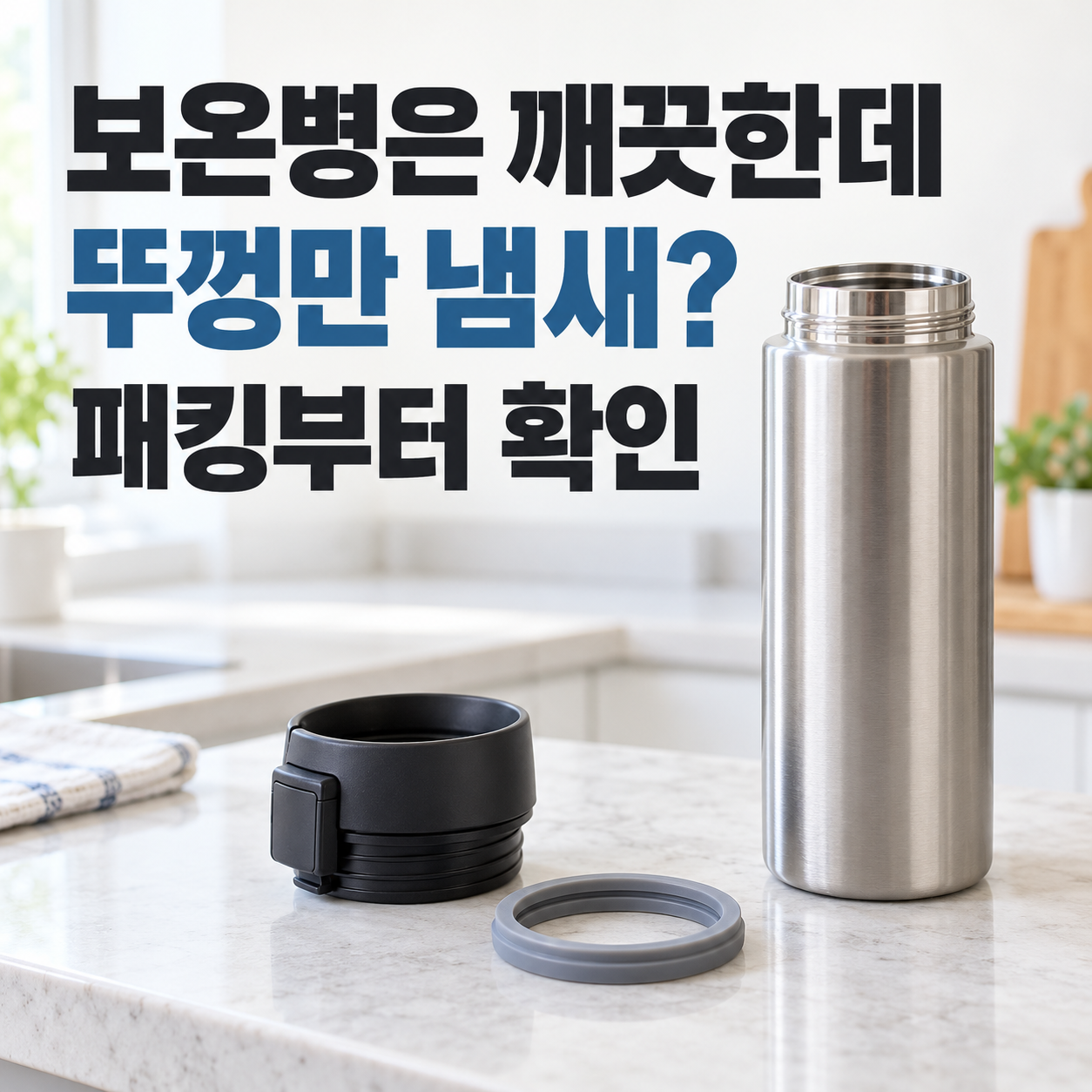 보온병은 깨끗한데 뚜껑 고무패킹만 냄새날 때｜분리 세척과 교체 기준