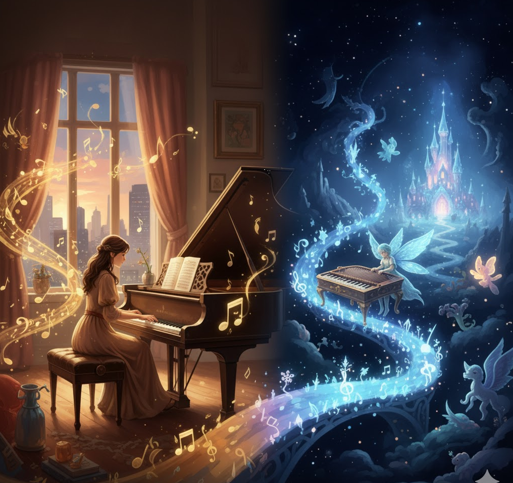 첼레스타와 피아노 관련 그림