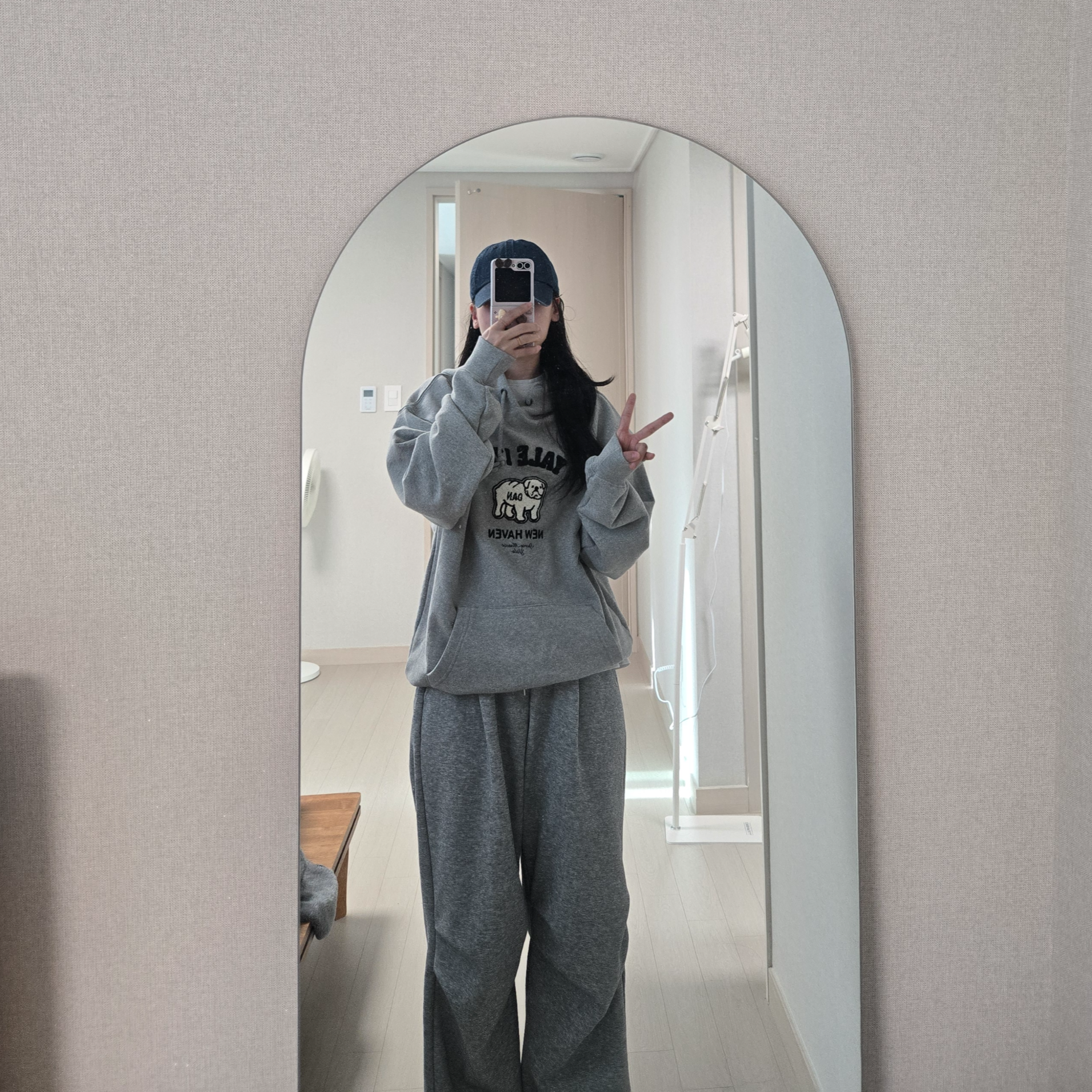 예일 후드티 착샷 160cm 52kg 기준