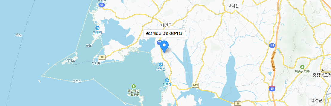 청산수목원 지도