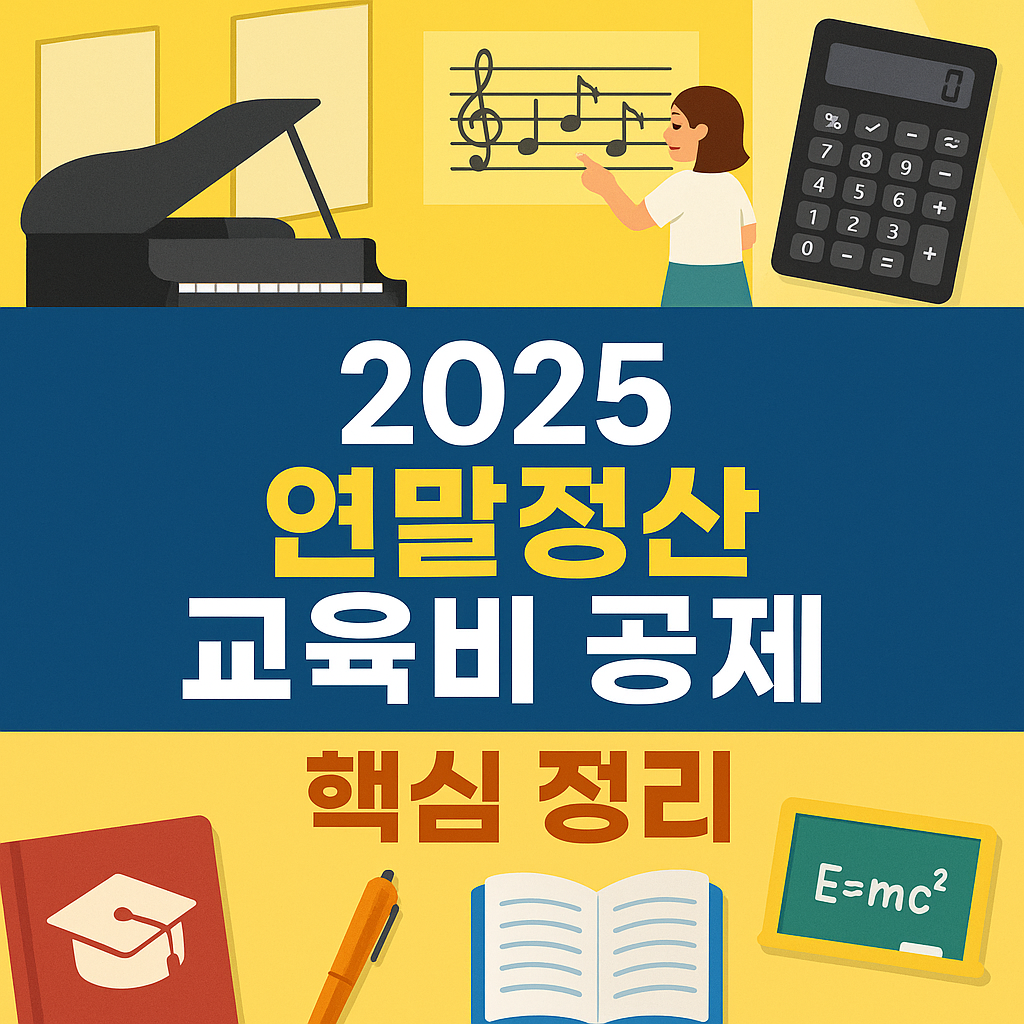 2025 연말정산 교육비 공제 총정리 초등 예체능 학원비까지 포함!