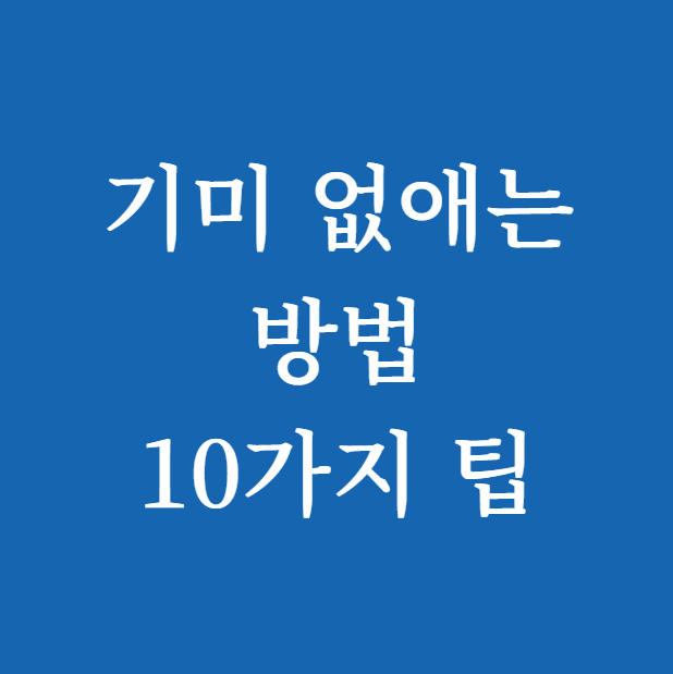 기미 없애는 방법 10가지 팁