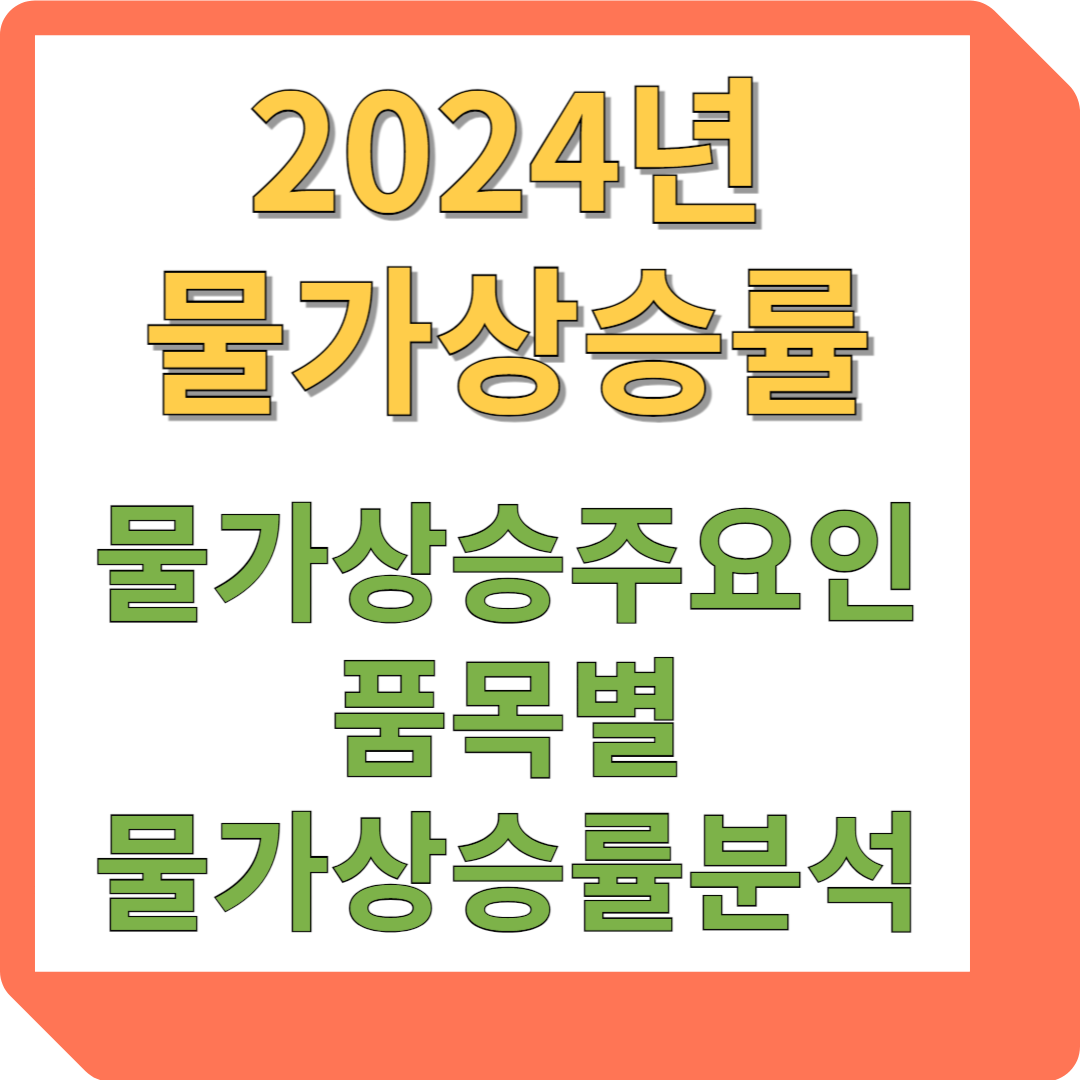 2024년 물가상승률