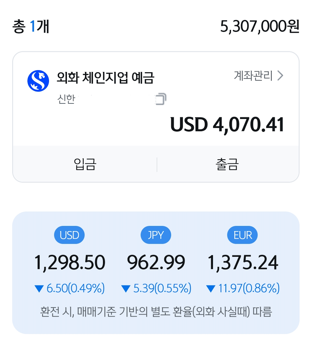 달러 통장