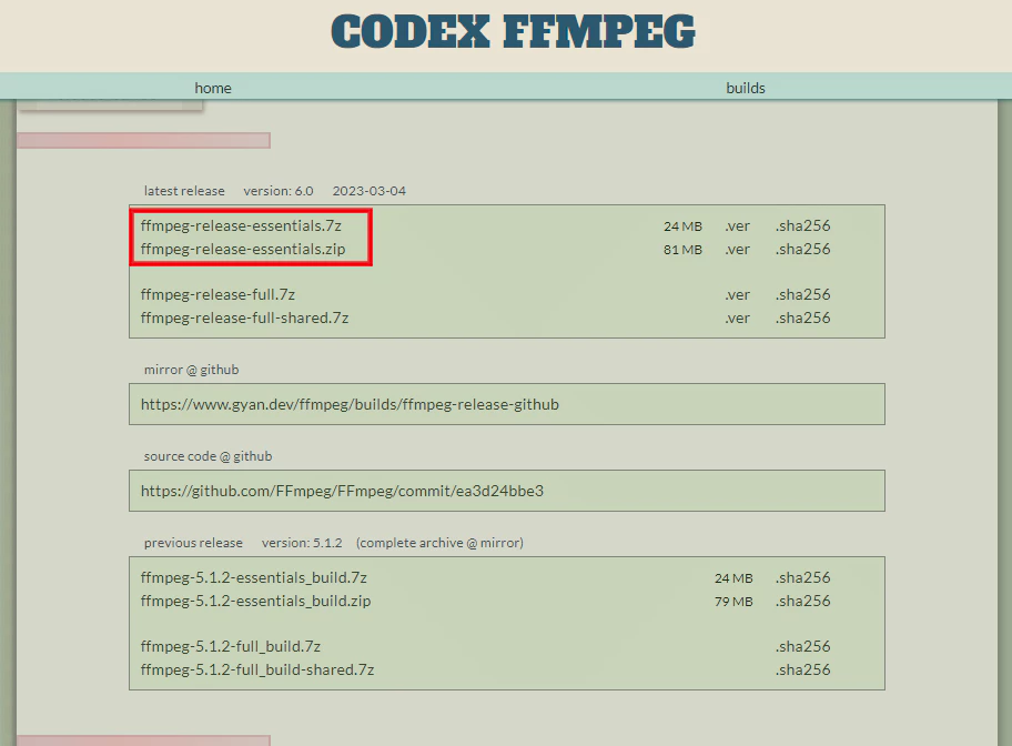 CODEX FFMPEG