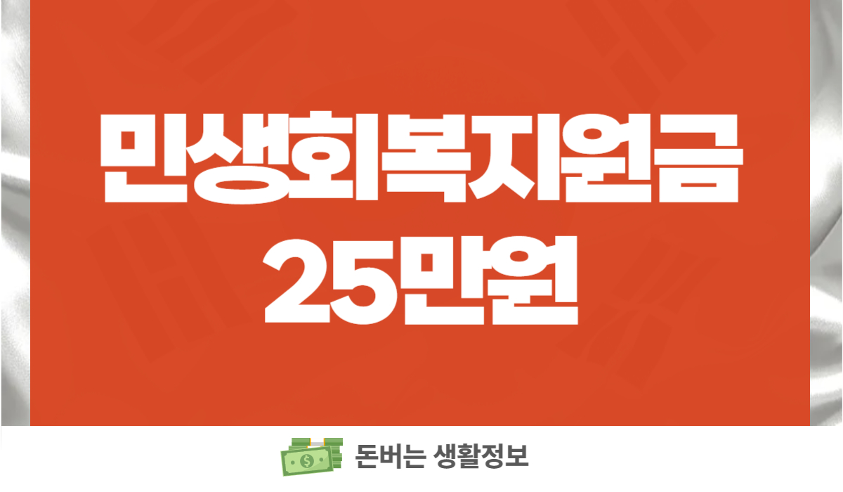 민생회복지원금 25만원