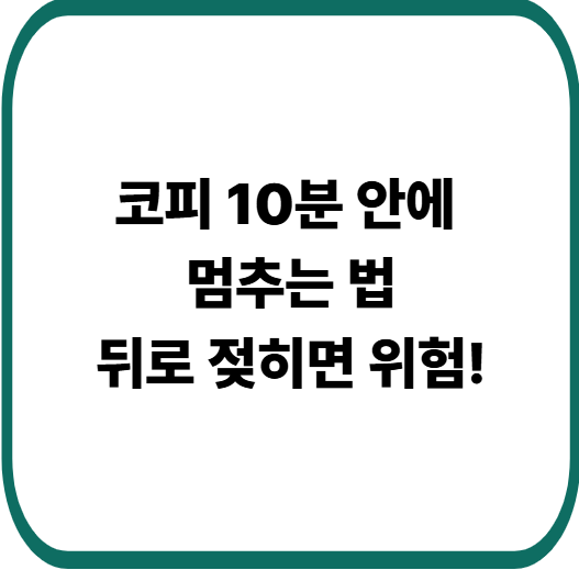 코피 나는 이유 총정리 : 멈추는 방법부터 병원 가야 할 때까지