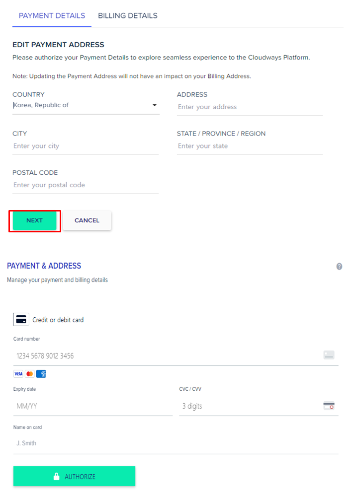 Cloudways 개설방법에 대한 사진