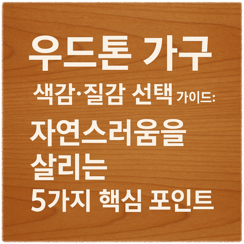 우드톤 가구 색감·질감 선택 가이드 자연스러움을 살리는 5가지 핵심 포인트 썸네일