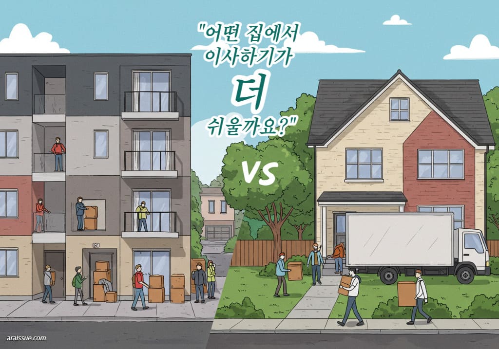 어떤 집에서 이사하기가 더 쉬울까요?