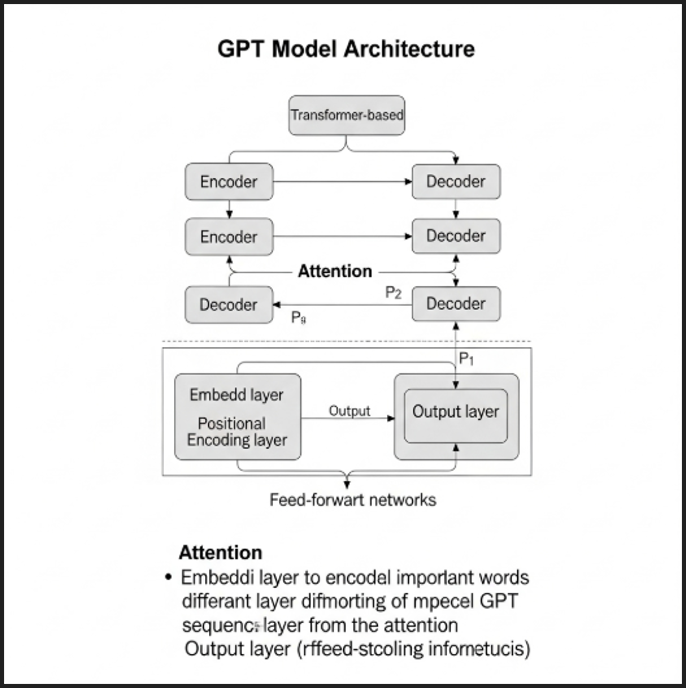 GPT 모델 인코더 구조 상세 이미지