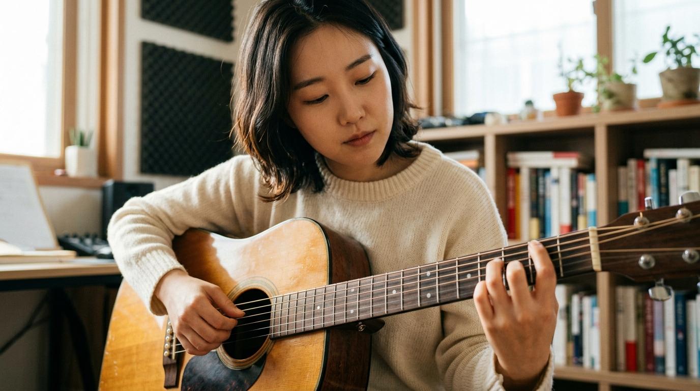 기타 B코드 운지법