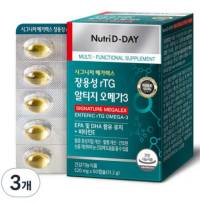 뉴트리디데이 장용성 rTG 알티지 오메가3 메가렉스, 60정, 3개