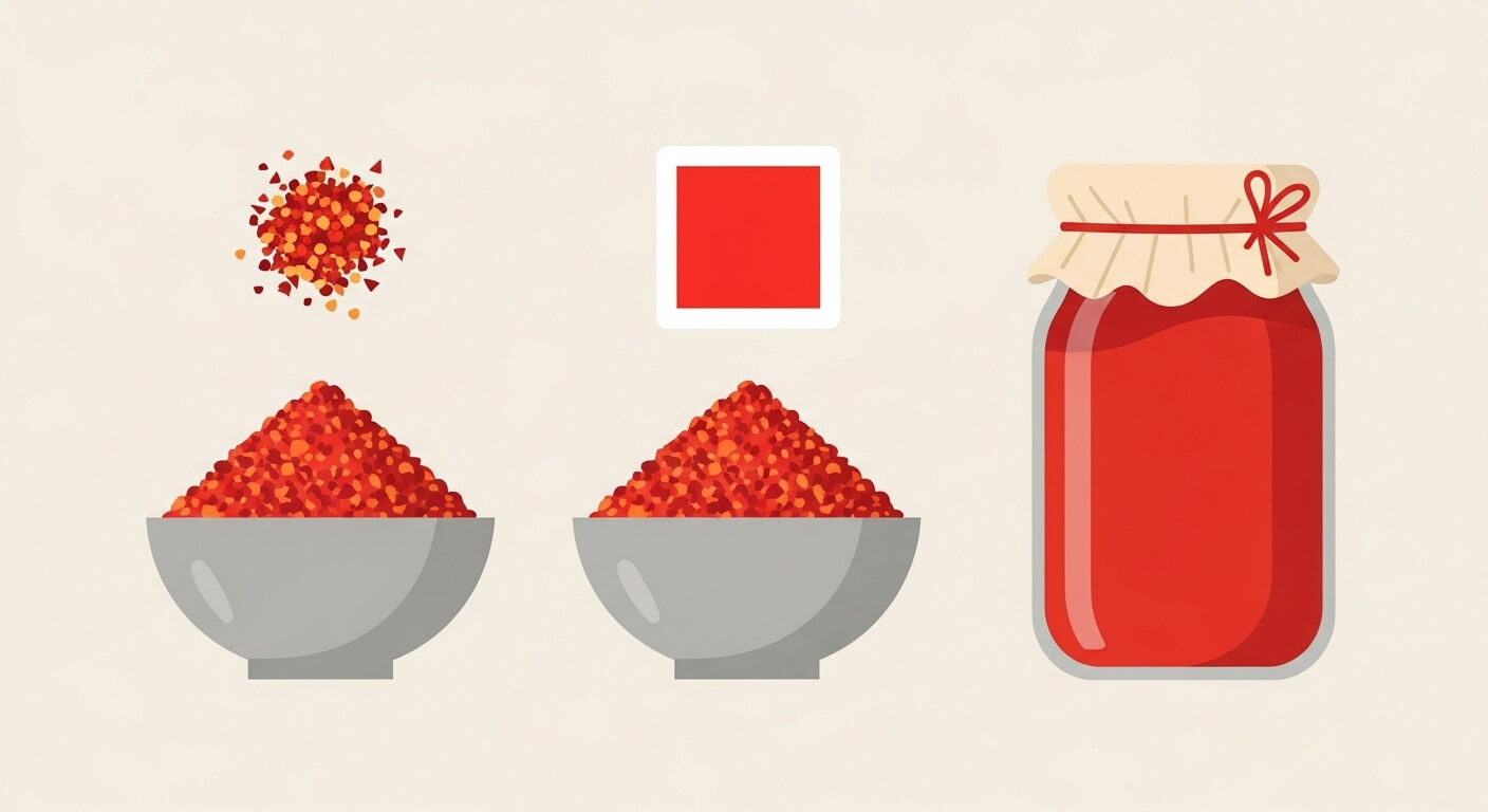 고춧가루: 맛과 색을 결정하는 핵심 재료