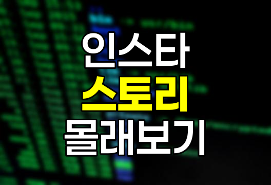 인스타 스토리 몰래보기 기법