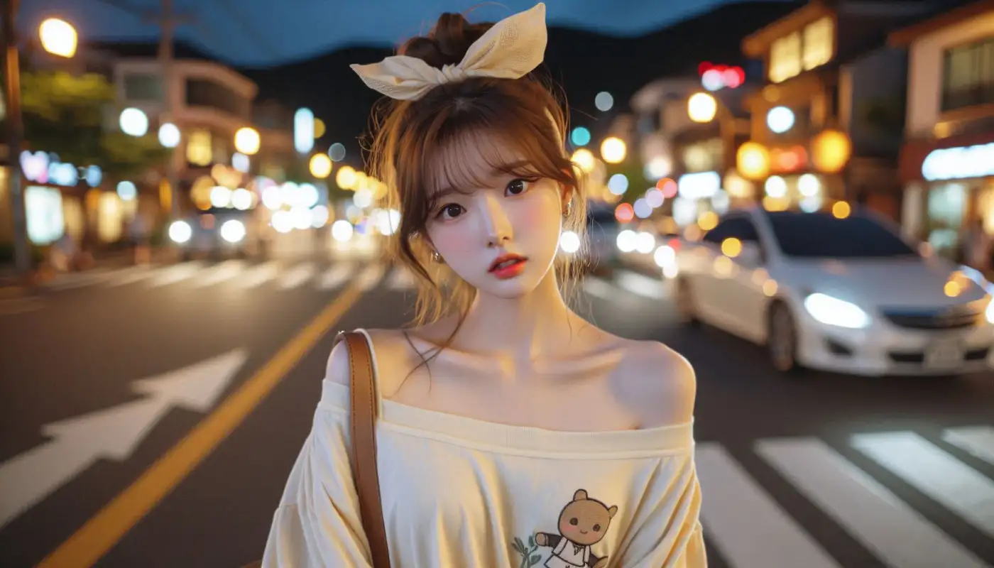 조명가게-촬영지를-알아보고-여행하는-여성의-모습