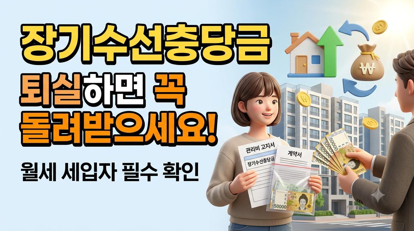 월세 장기수선충당금 반환, 퇴실할 때 꼭 받아야 하는 돈 총정리