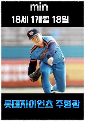 최연소 승리투수
롯데 주형광