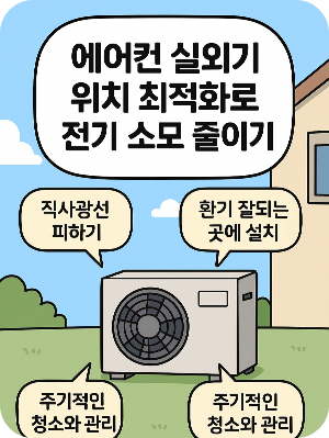에어컨 실외기 위치 최적화로 전기 소모 줄이기