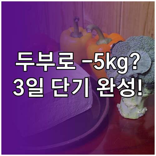 두부 다이어트 효과 분석과 3일 집중..