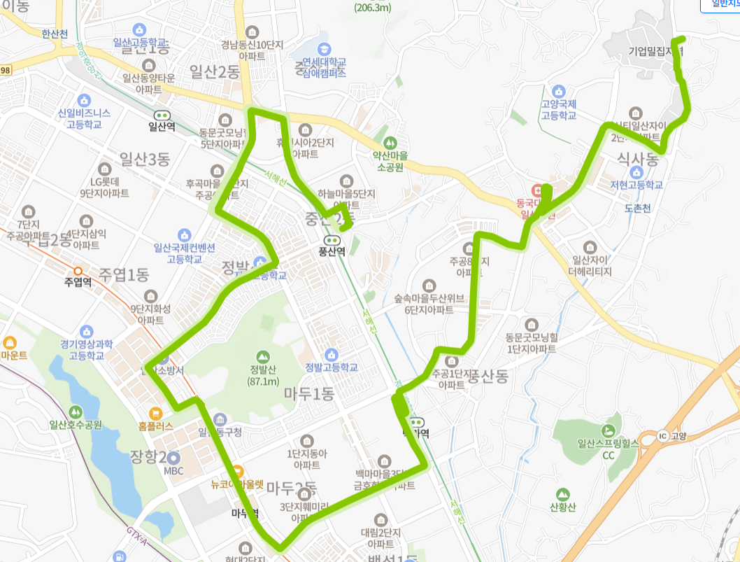 고양-81번-버스-노선-지도