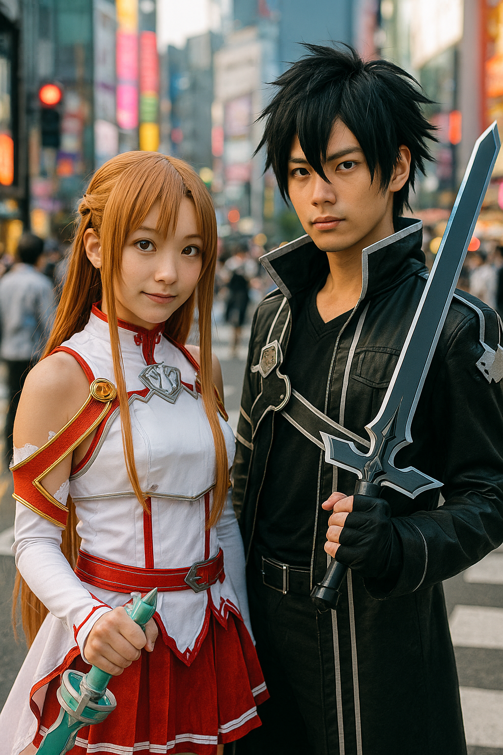 코스프레를 하고 있는 커플