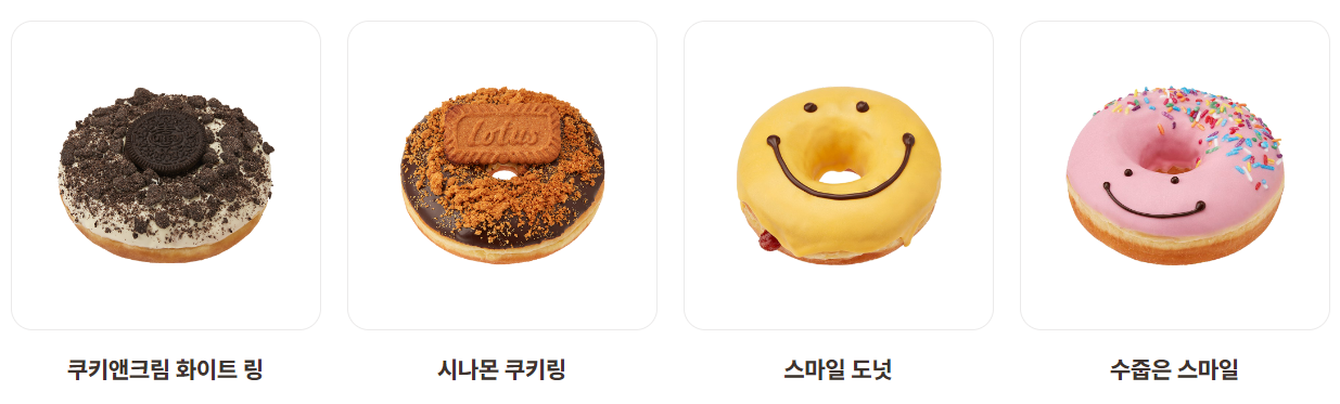 던킨도너츠 칼로리 및 영양성분