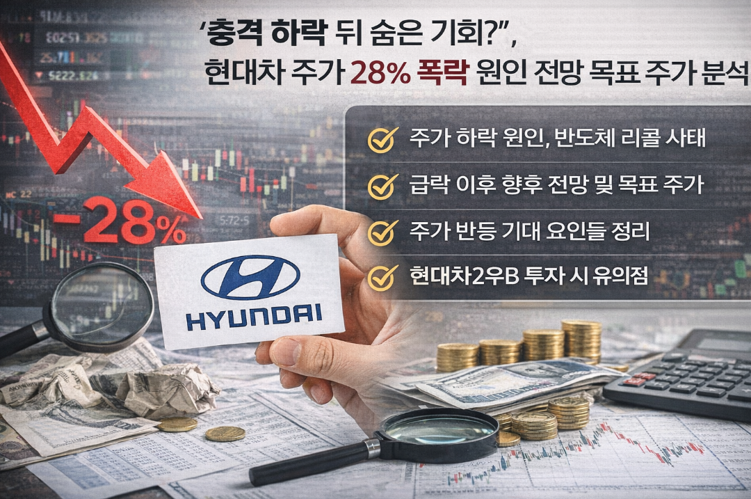 현대차 28% 폭락 원인 및 전망 목표, 지금이 매수 타이밍?