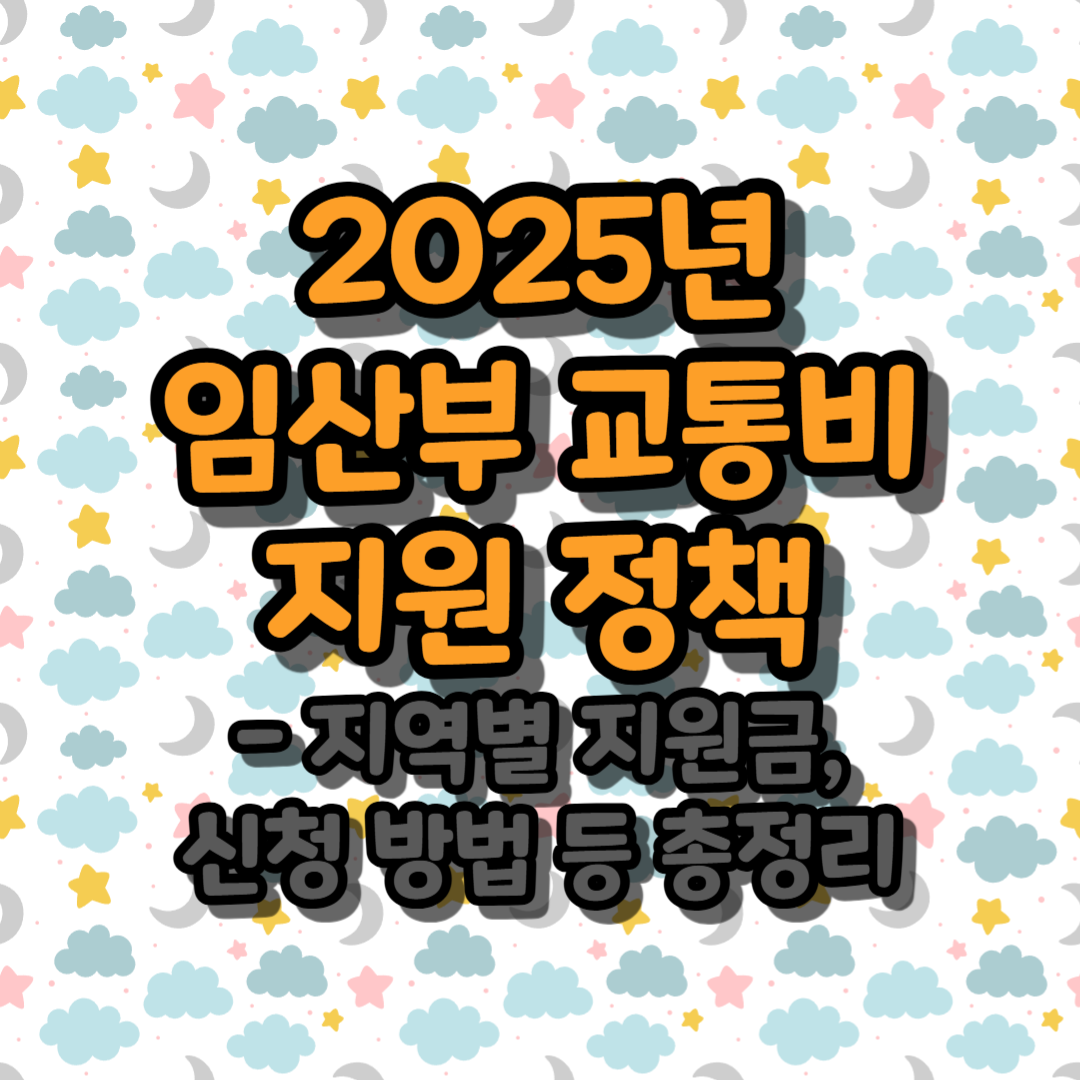 2025년 임산부 교통비 지원 정책 - 지역별 지원금, 신청 방법 등 총정리