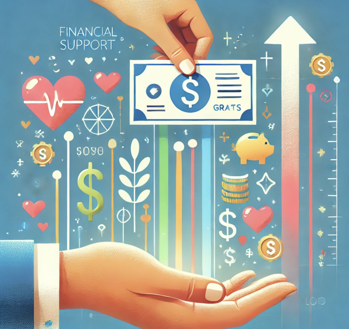 손 안에 돈과 관련된 정보가 들어 있는 사진