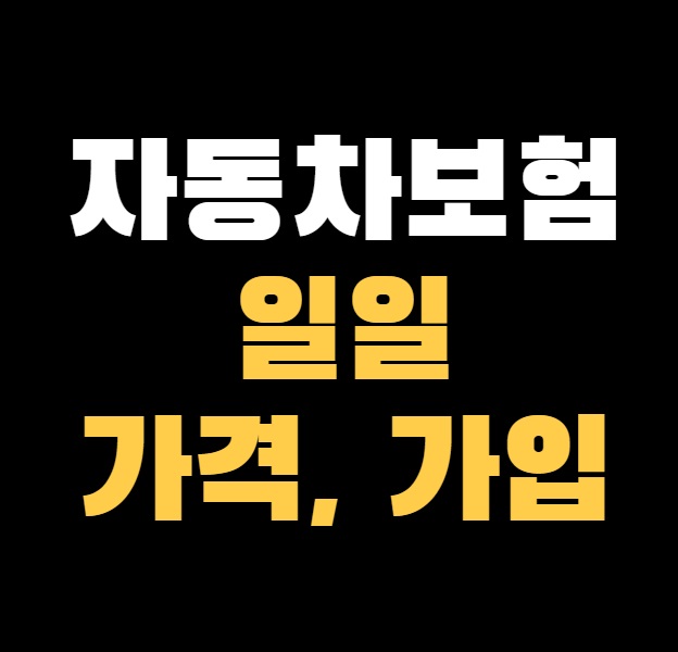 자동차 일일보험 가격