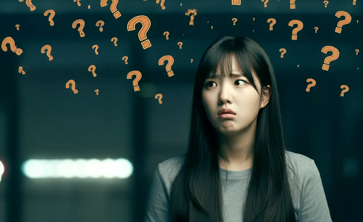 혼돈스러워 하는 여성