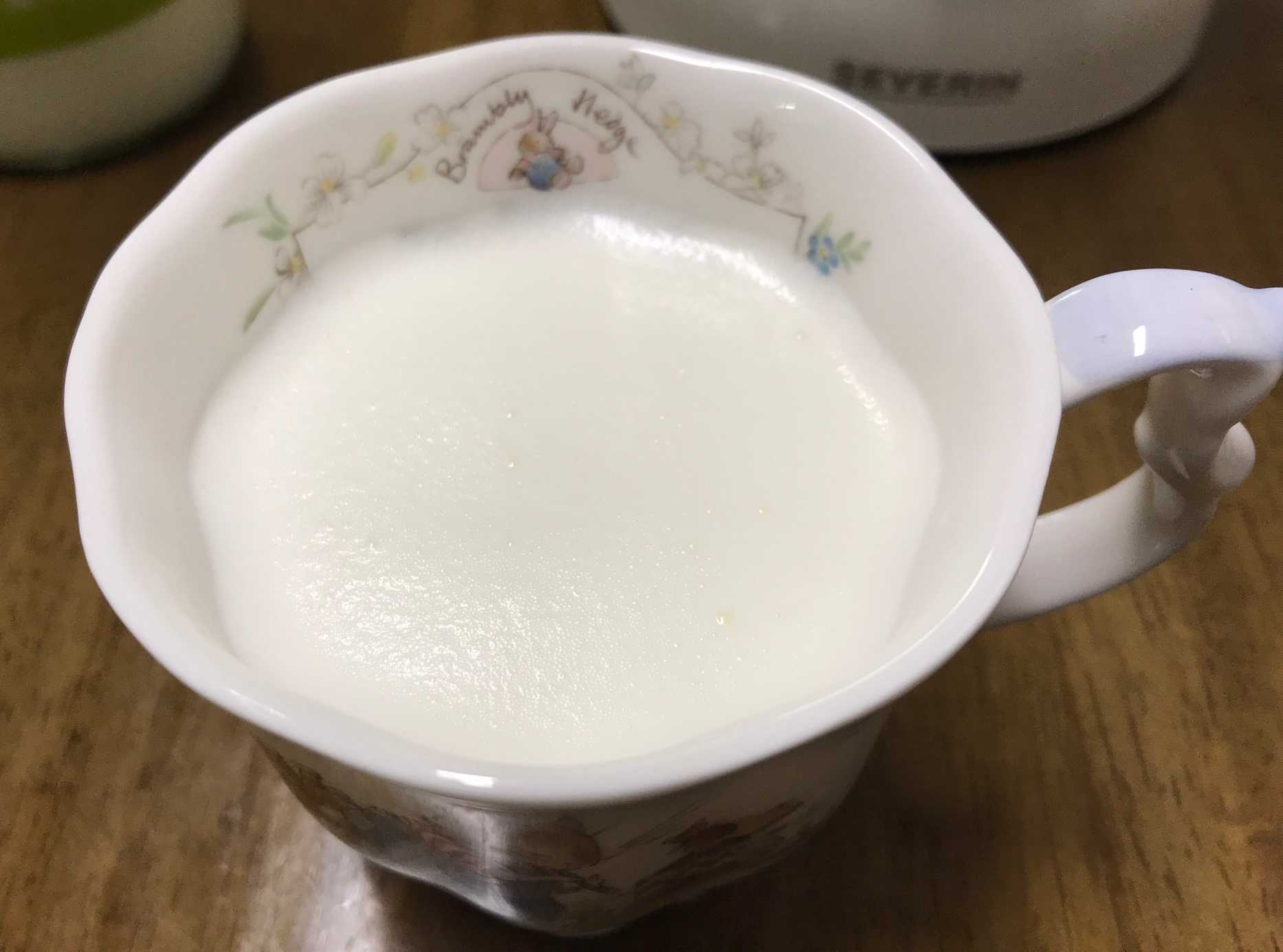 완성된 우유거품