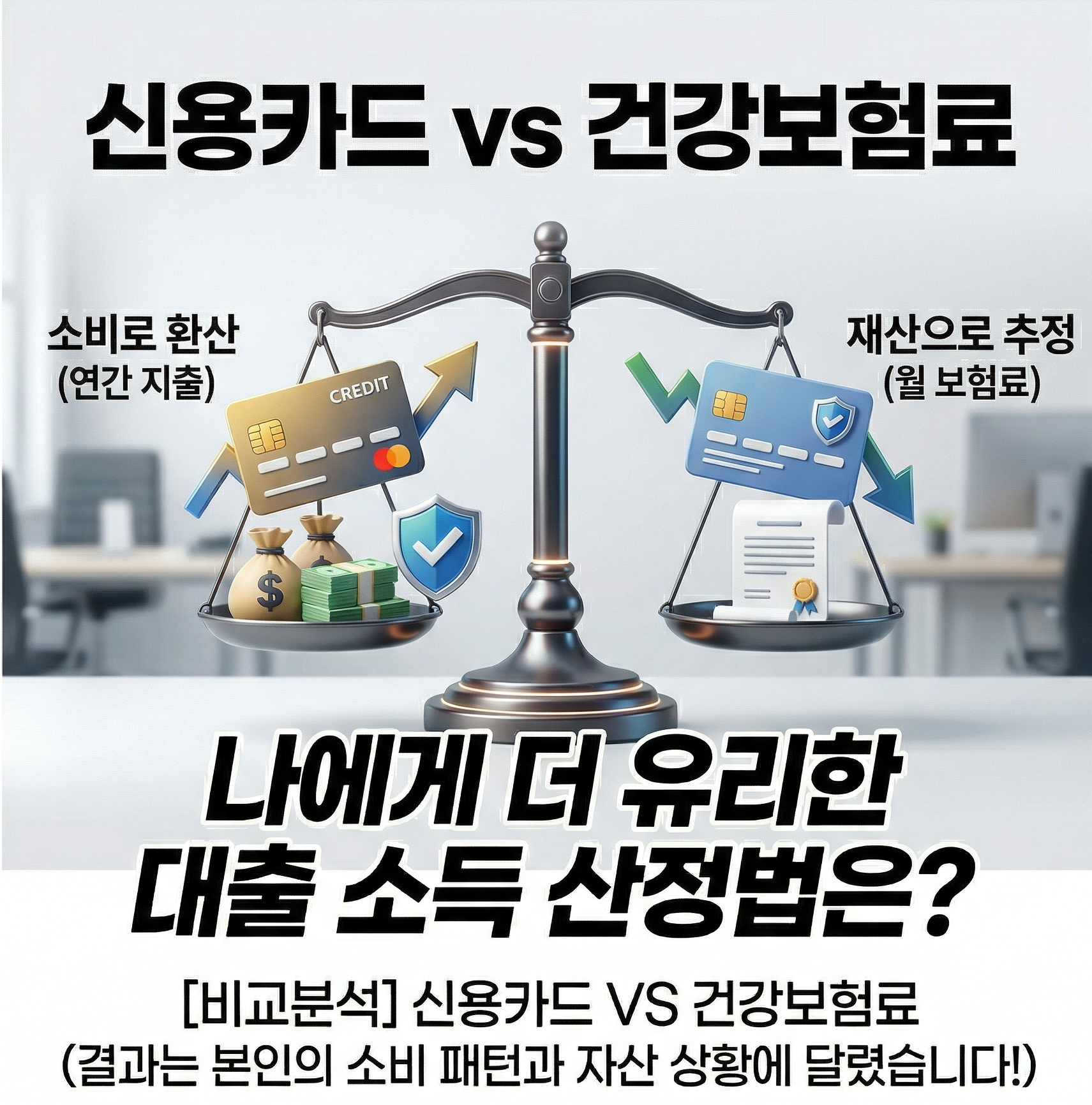 신용카드 사용액과 지역건강보험료 납부액 기반 대출 추정소득 환산 비교 분석 가이드 썸네일