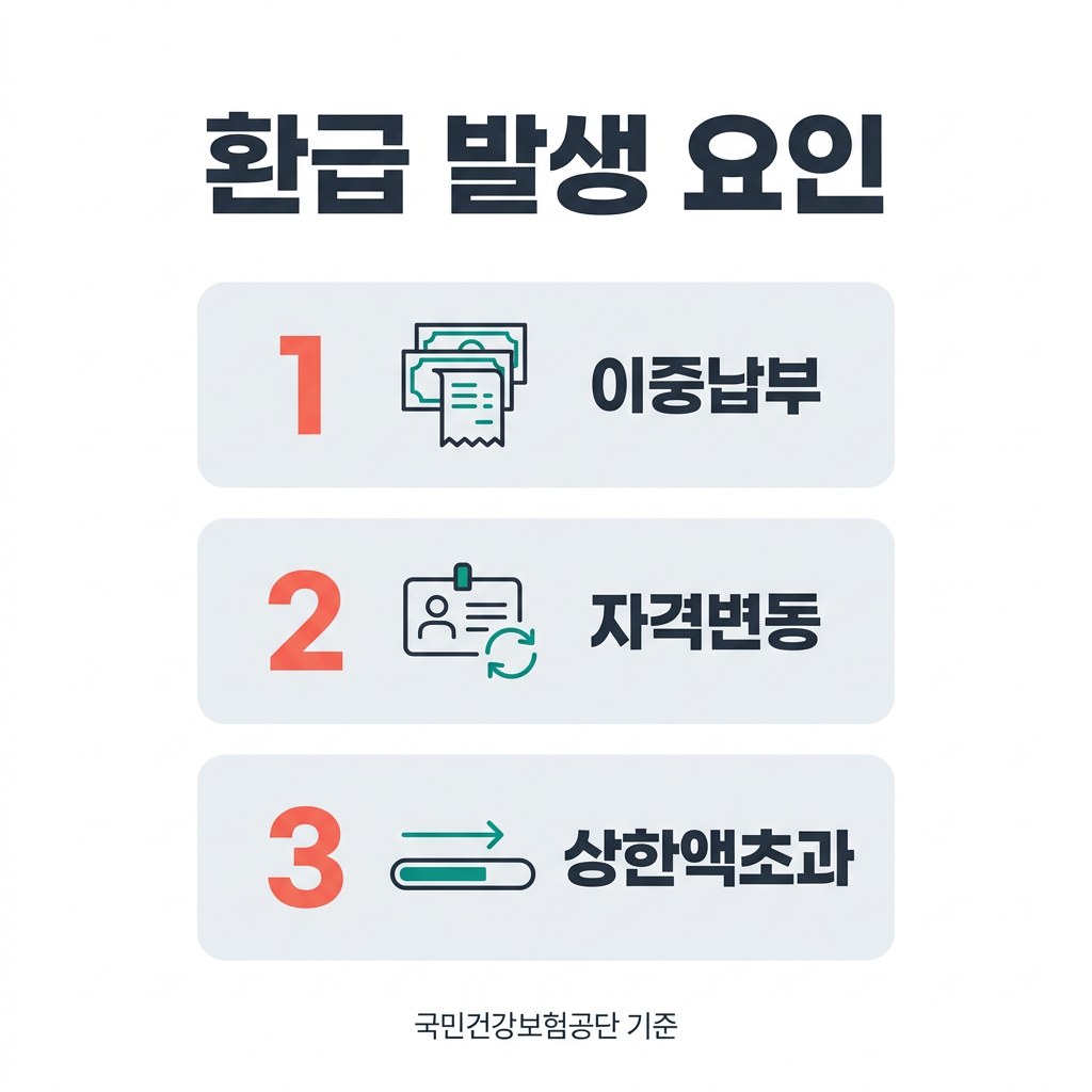 국민건강보험 환급금 환급 발생 요인
