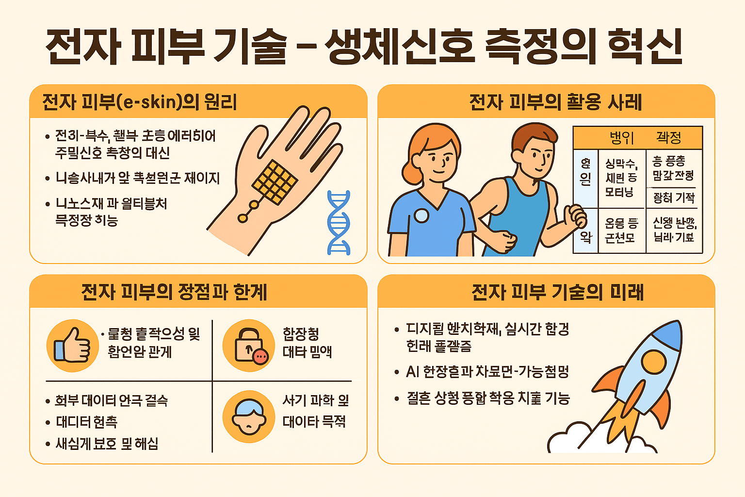전자 피부 기술 – 생체신호 측정의 미래를 열다