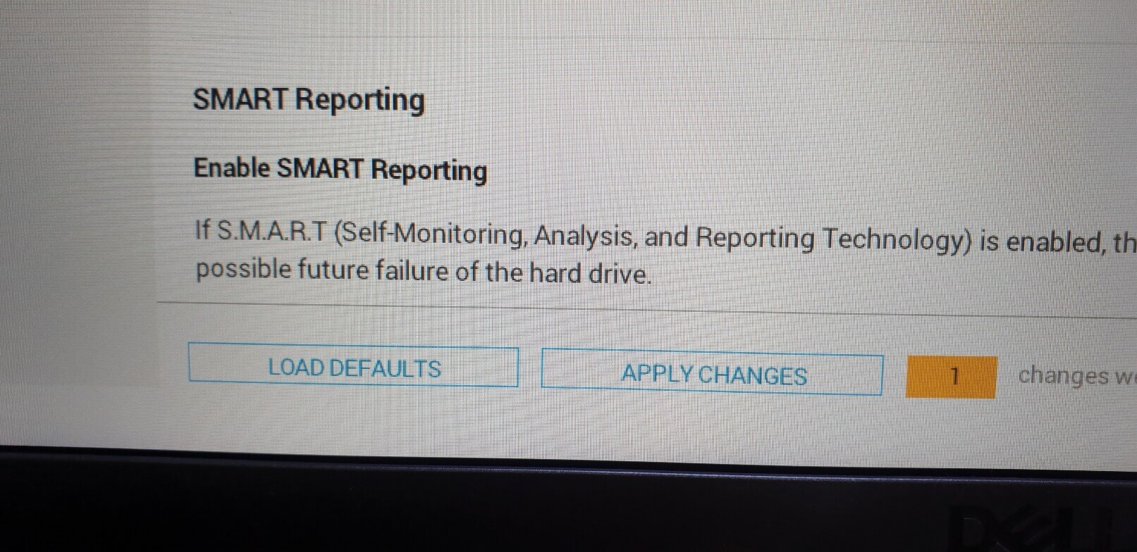 BIOS 하단의 'APPLY CHANGES'를 클릭합니다.