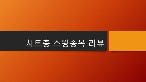 차트충 세 번째 영상, 스윙종목 리뷰 _ 251221