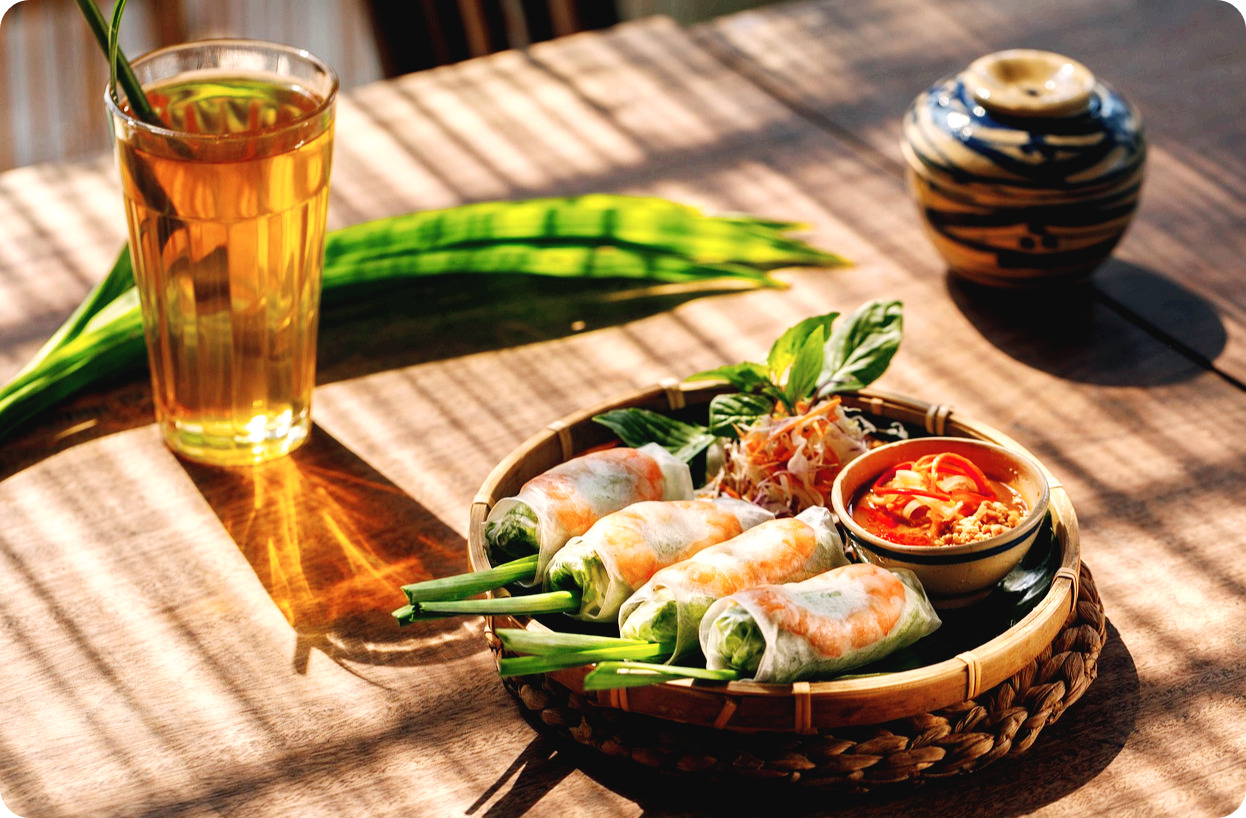 다낭 자유여행 중 다양한 음식 체험을 해 보세요. 맛있는 다낭의 요리입니다.