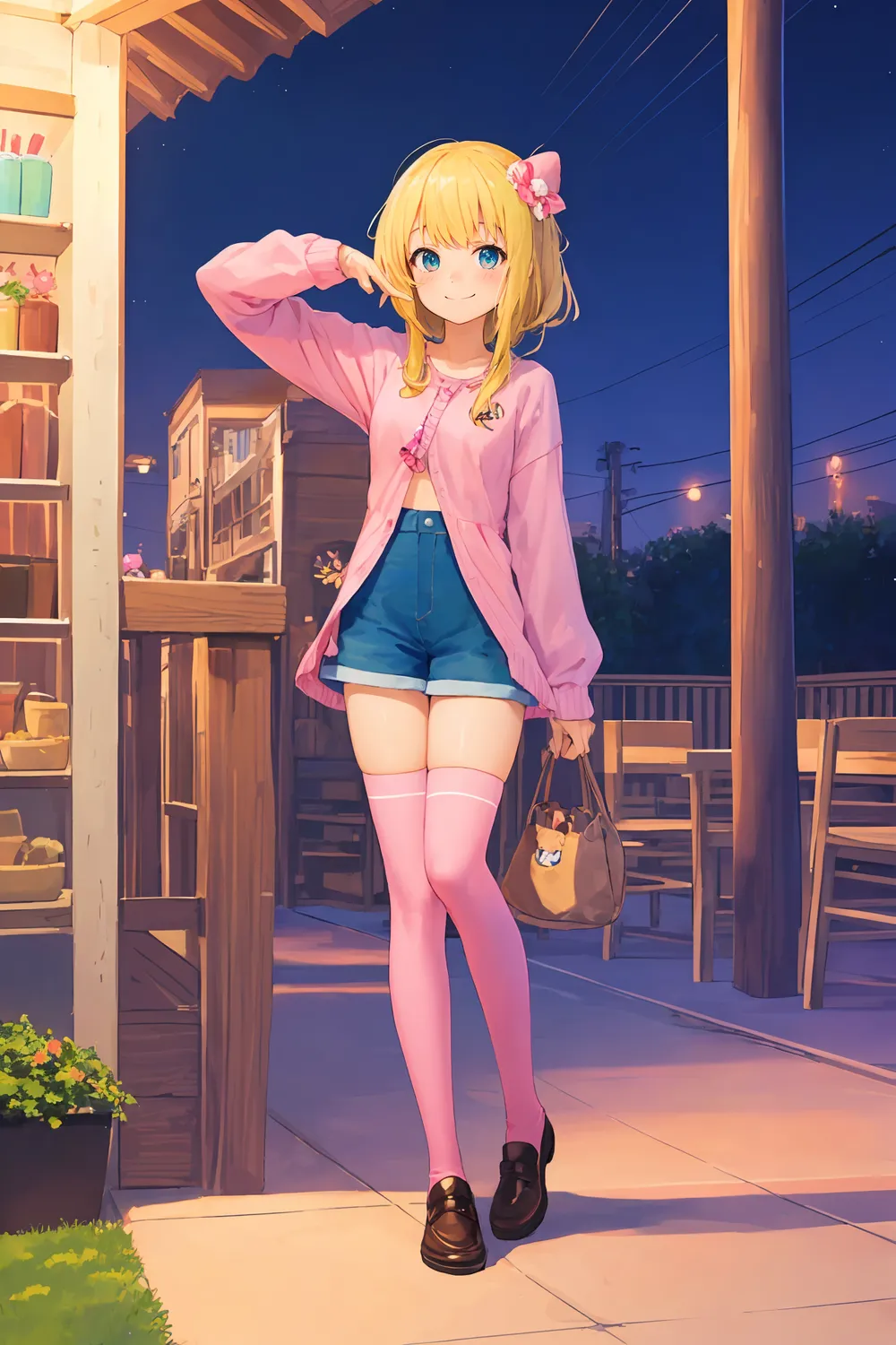 은발 금발 캐릭터 AI그림