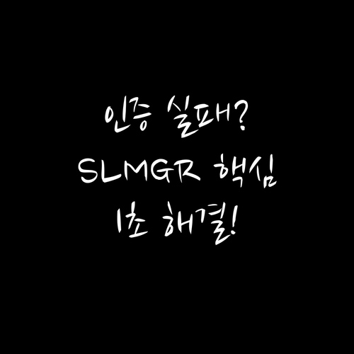 윈도우 정품 인증 오류 코드별 원인 ..